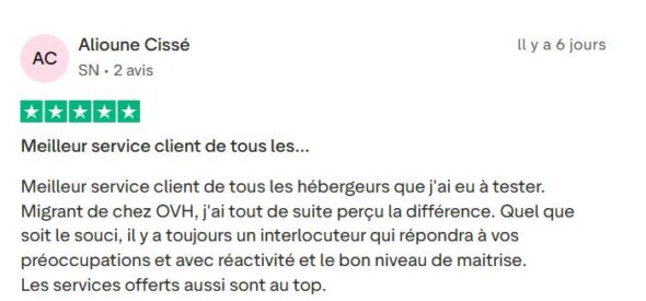 Témoignage client changement hébergeur site web 4