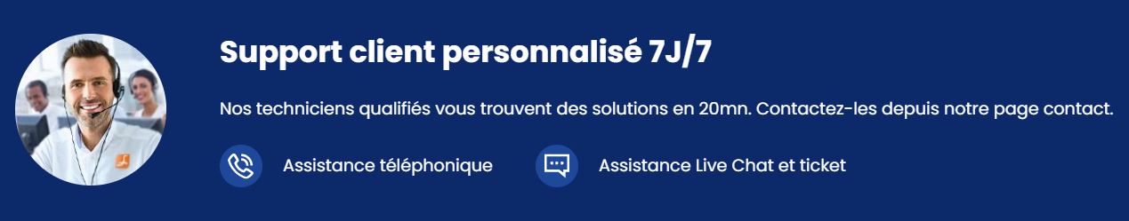Auprès de l'hébergeur fiable France LWS, un support est à vos côtés 24h/24 et 7j/7