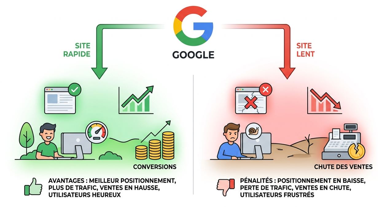 Vitesse site web conversion les avantages d'un site rapide et les inconvénients d'un site lent Vitesse site web conversion - les avantages d'un site rapide et les inconvénients d'un site lent