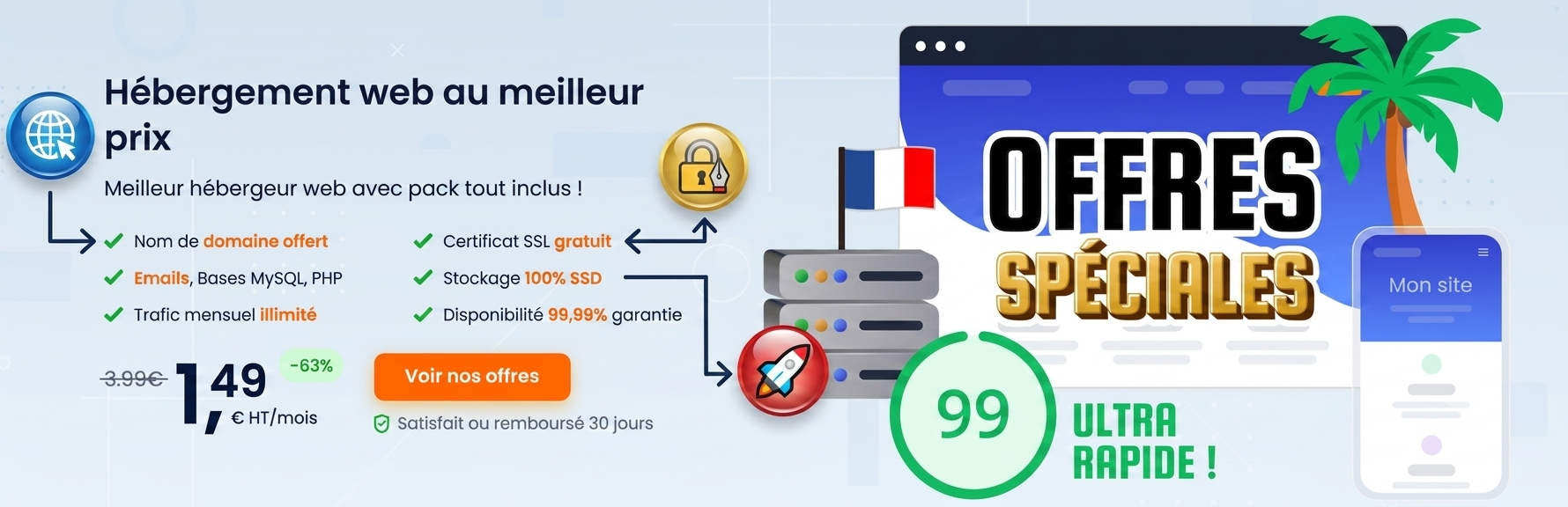 Un hébergement web complet pour passer d'un prototype IA à un site professionnel en ligne