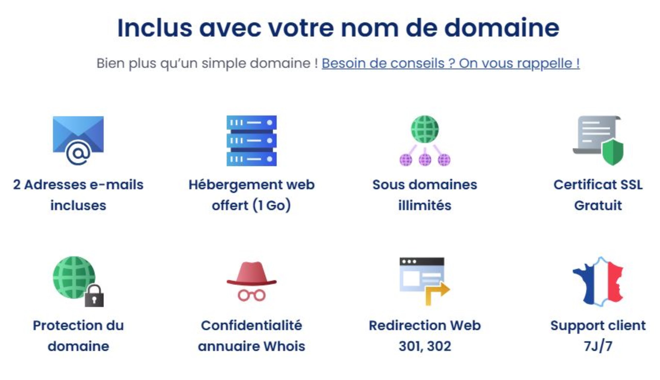 Inclus avec votre nom de domaine pas cher chez LWS