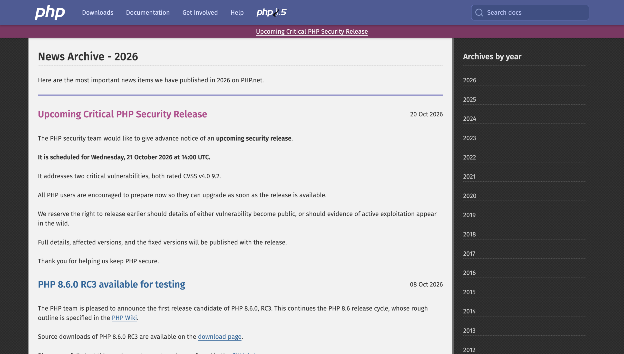Erreur sécurité PHP critique